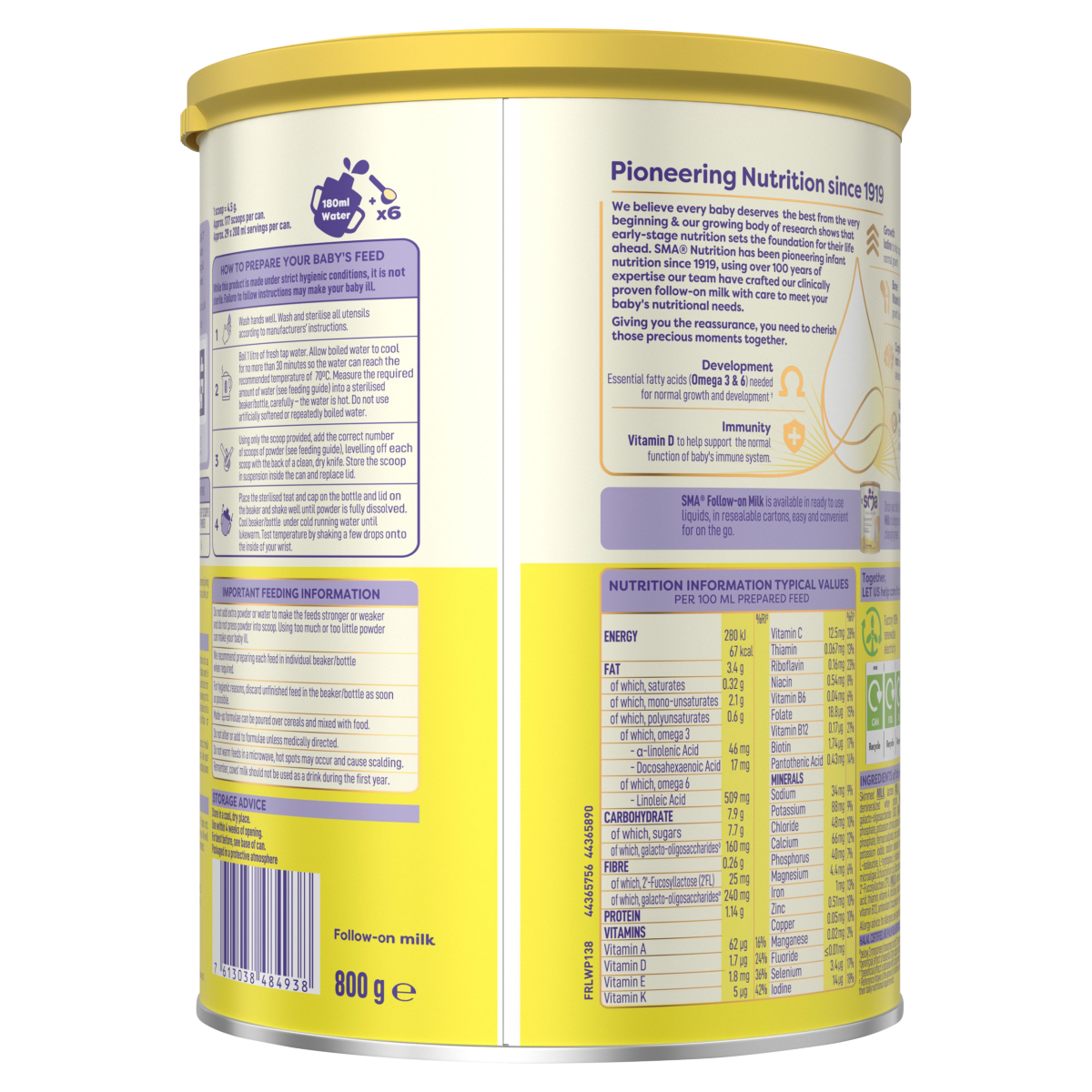 SMA Follow-on Milk 6+ Months 800g
