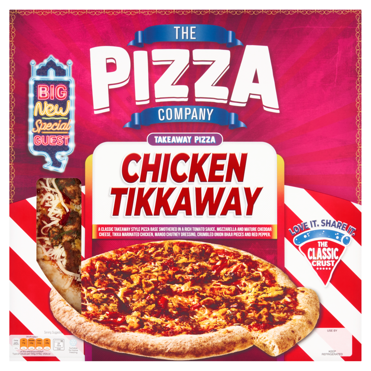 The Pizza Company Chicken Tikkaway Takeaway Pizza 545g