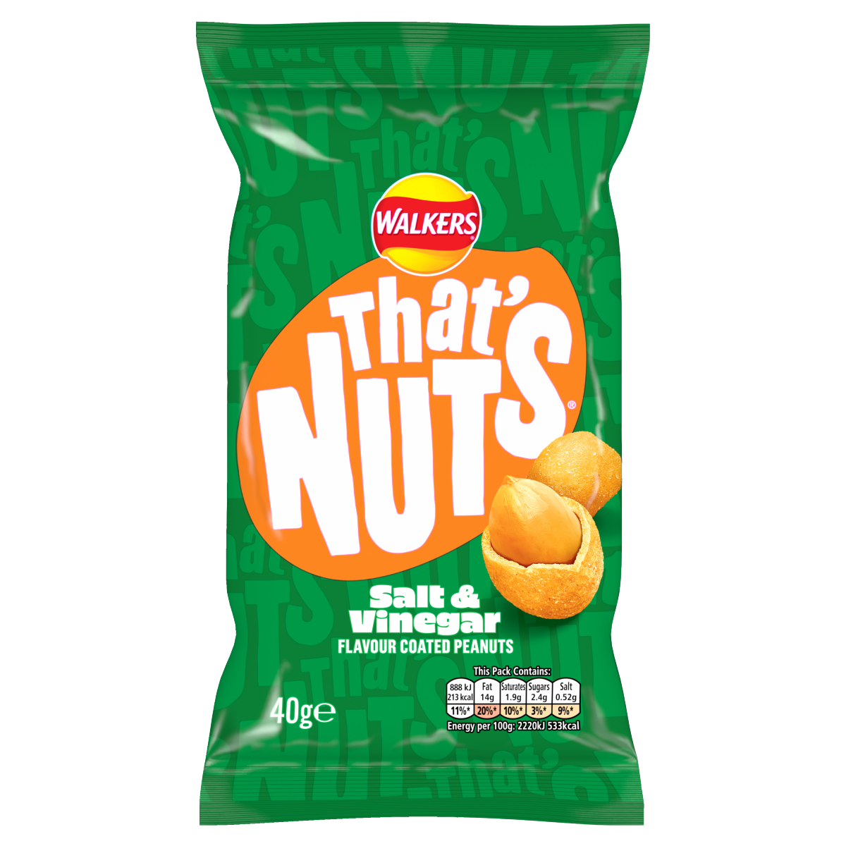 That’s Nuts Walkers Salt & Vinegar Coated Peanuts Grab Bag 40g