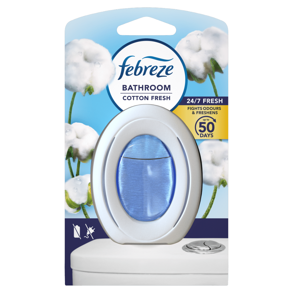 Febreze Bathroom, Continuous Air Freshener Cotton Fresh 1 Count