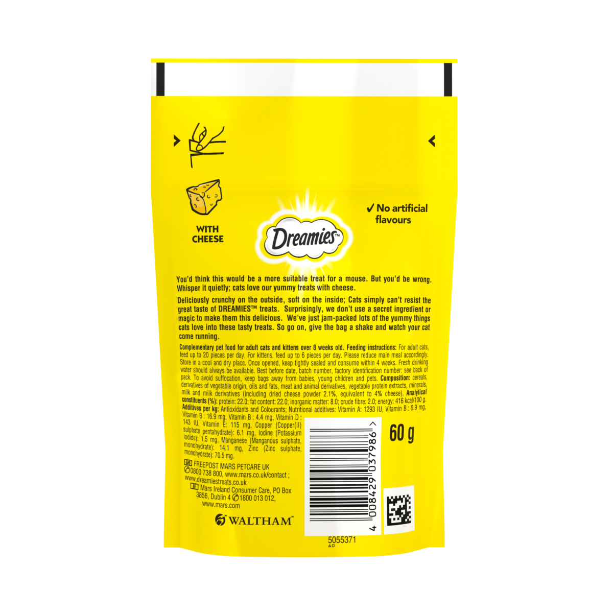 Dreamies Cat Treat Biscuits with Cheese 60g