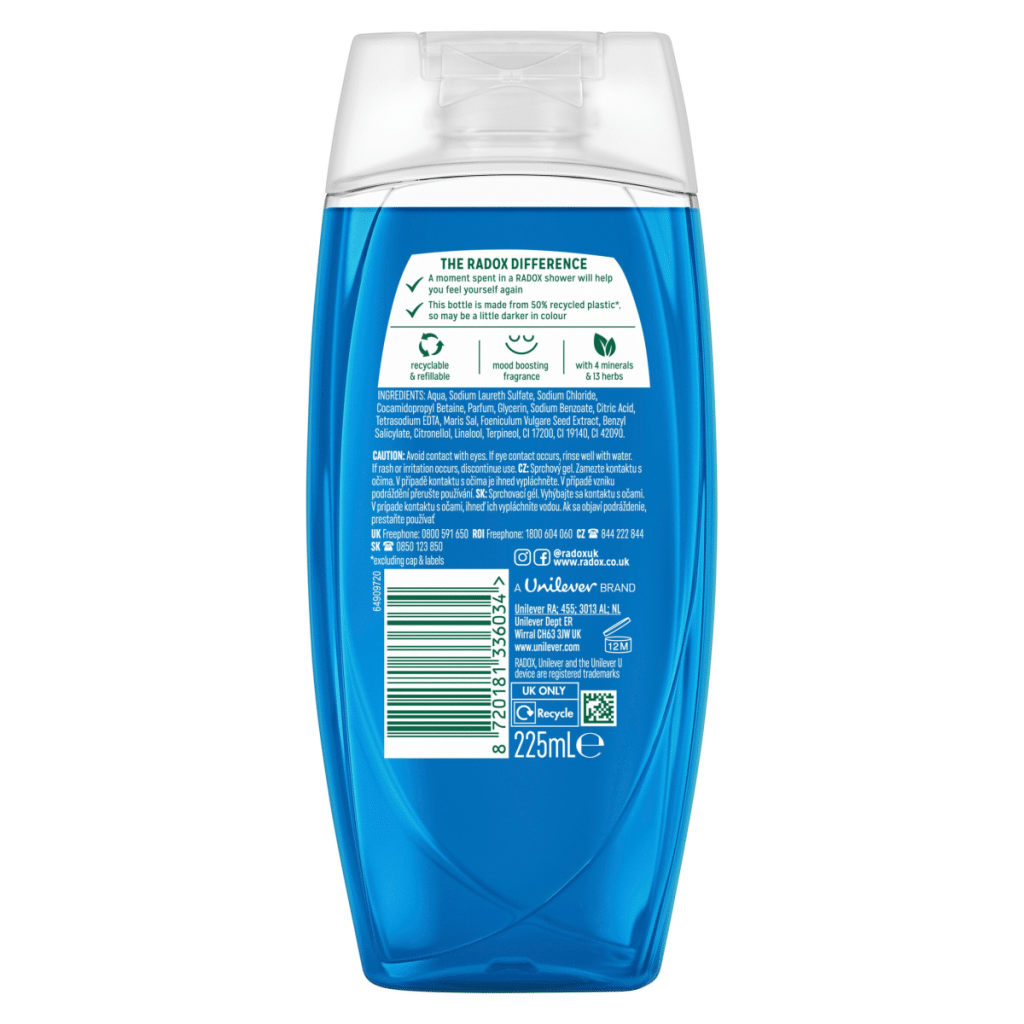 Radox Mineral Therapy Feel Awake 2-in-1 Shower Gel & Shampoo 225 ml