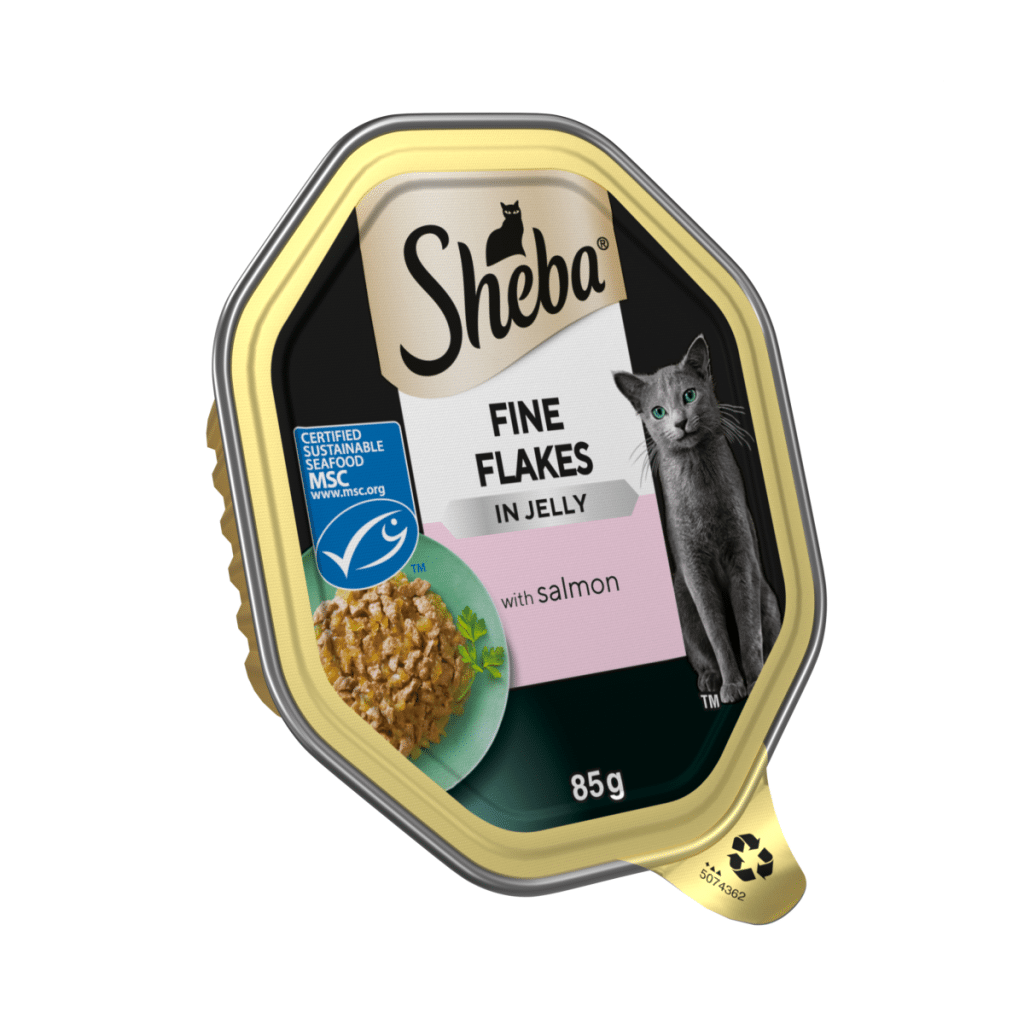 SHEBA® Fine Flakes Adult Wet Cat Food with Salmon Jelly 85g Tray