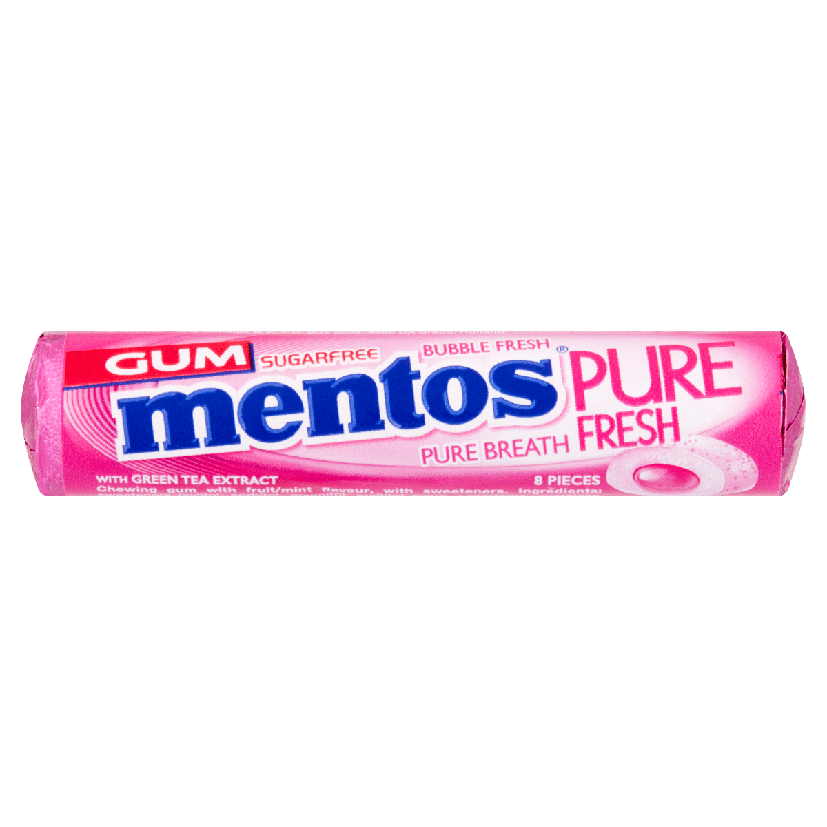 Mentos Gum Pure Fresh Bubble Fresh 8 Pieces 15.5g