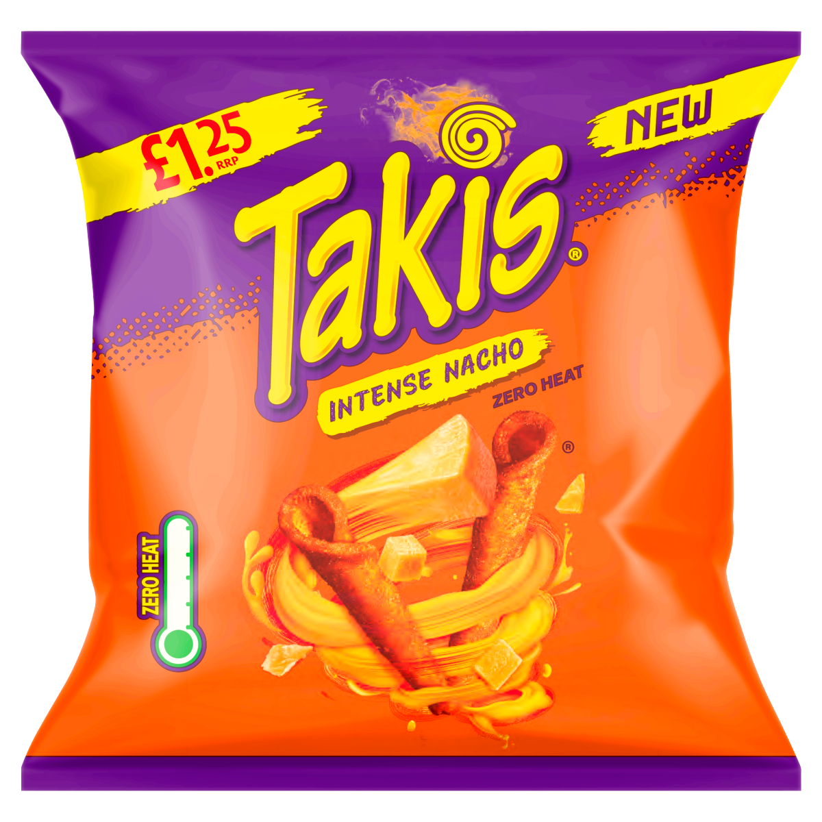 Takis Intense Nacho Seasoned Cheese Flavour Fried Corn Snack 55g