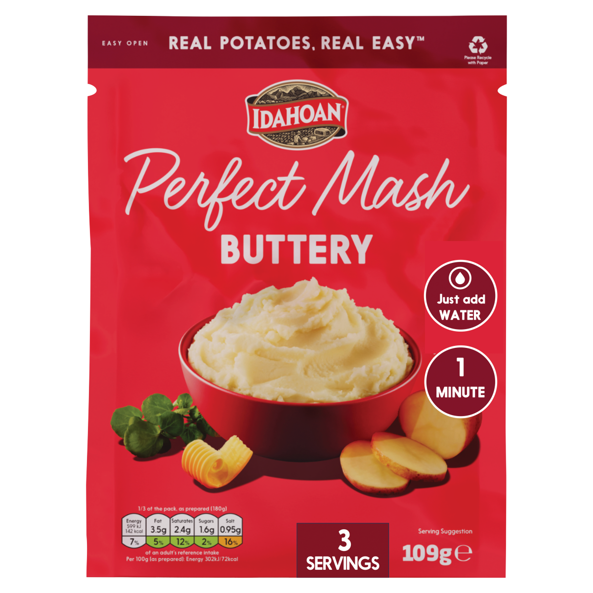 Idahoan Perfect Mash Buttery 109g