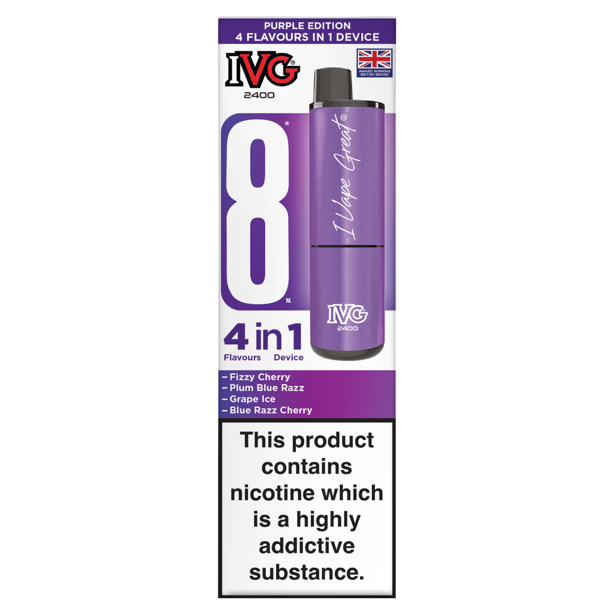 IVG 2400 4 Flavours in 1 Device Purple Edition
