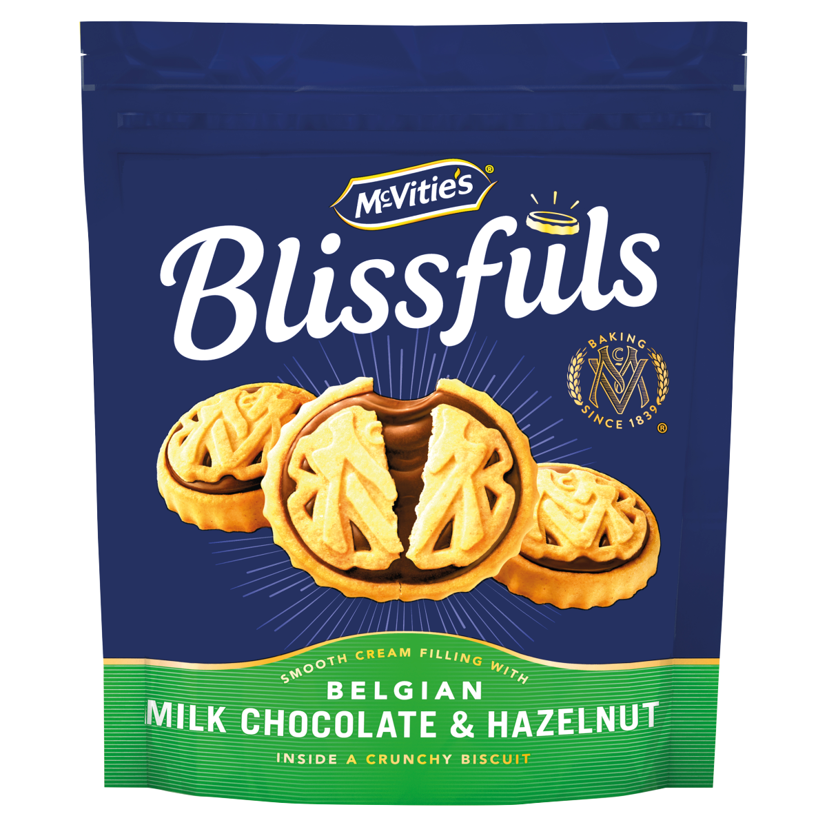 McVitie’s Blissfuls Belgian Milk Chocolate & Hazelnut 172g