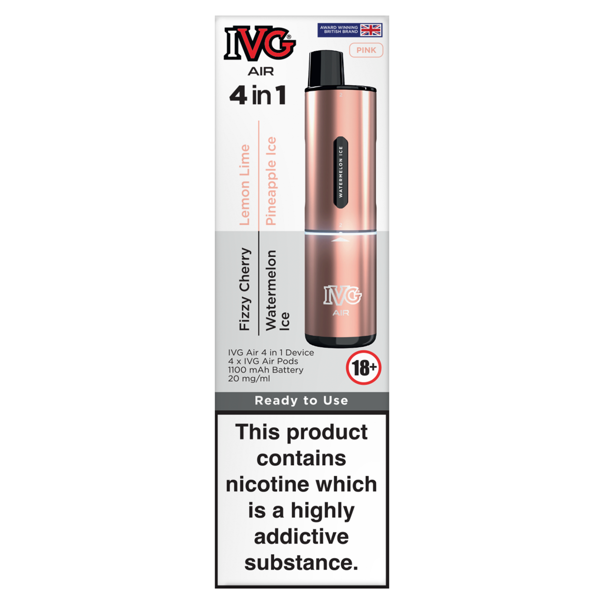 IVG Air 4 in 1 Pink 20 mg/ml