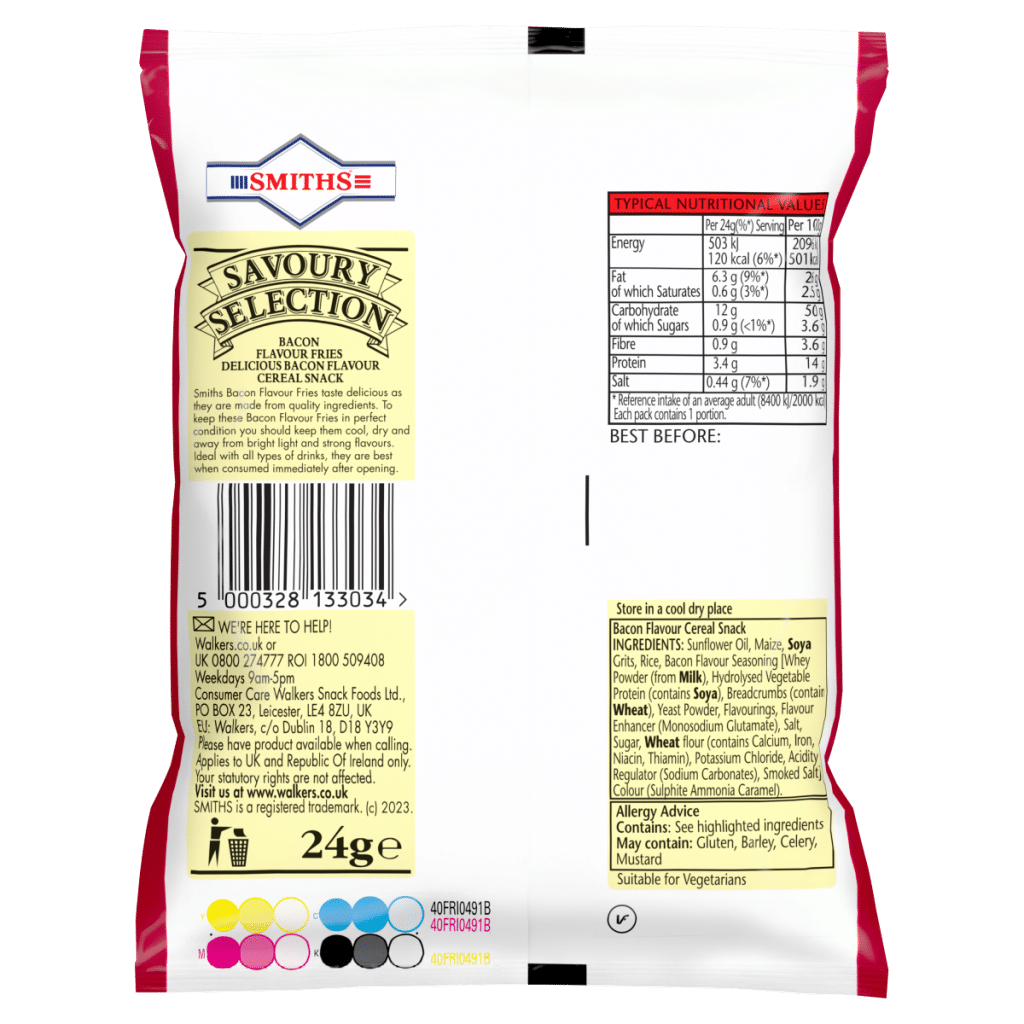 Smiths Fries Bacon Snacks Crisps 24g