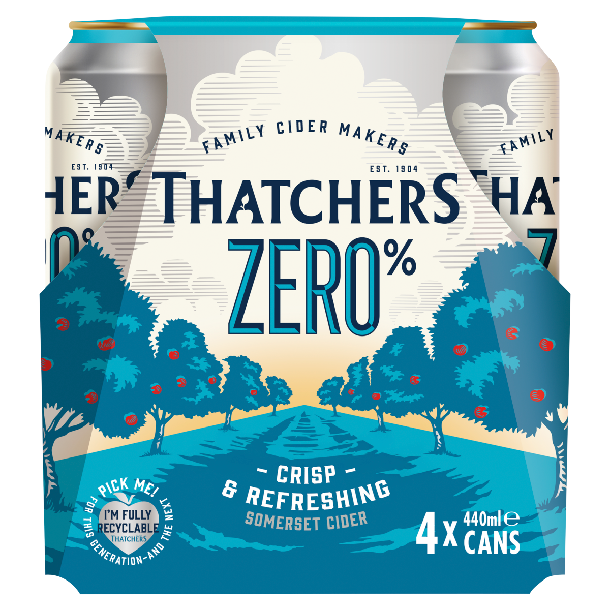 Thatchers Zero% Somerset Cider 4 x 440ml