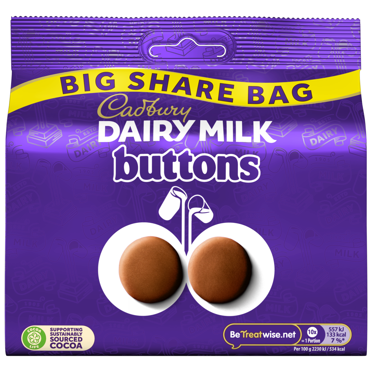 Cadbury Dairy Milk Buttons Chocolate 184.8g