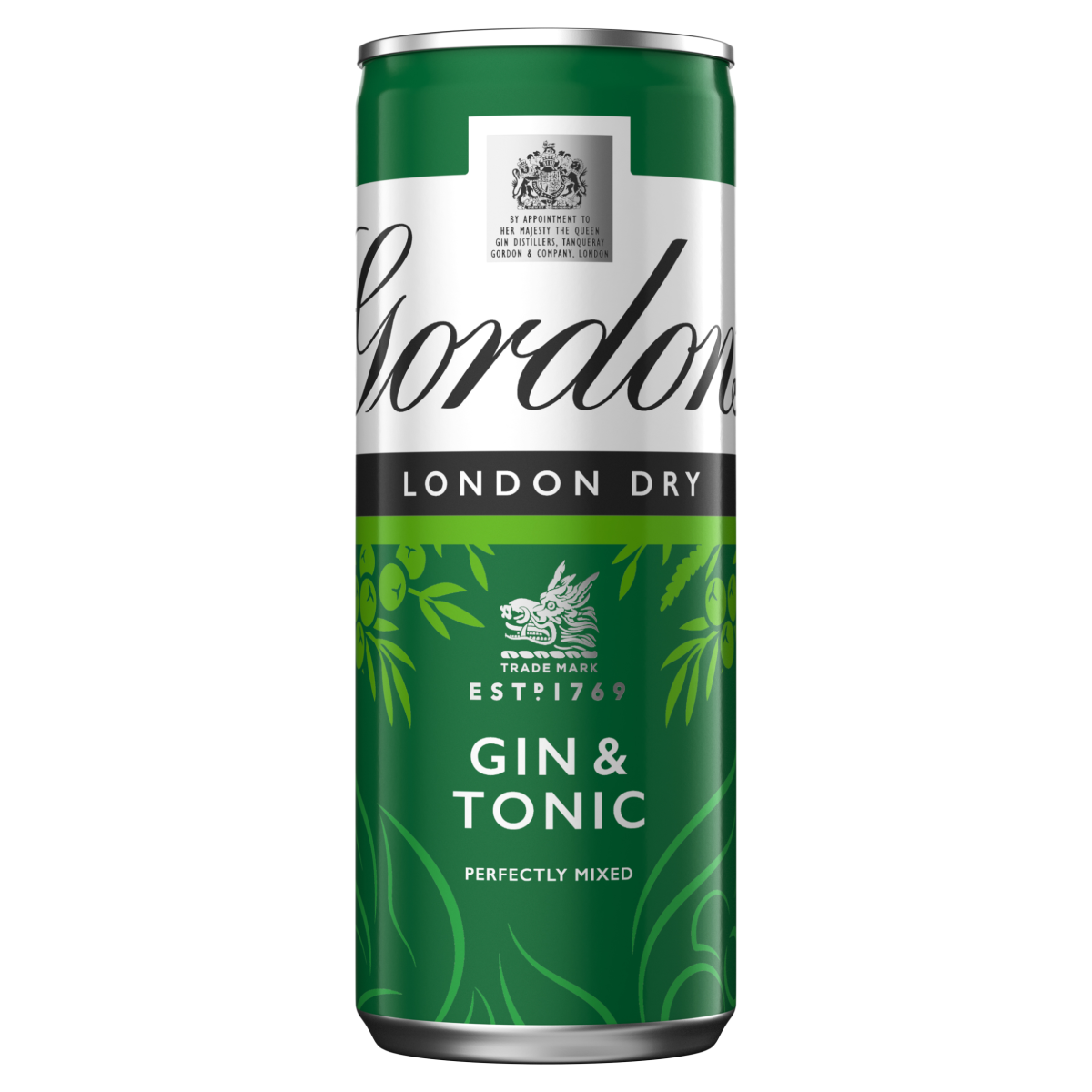 Gordon’s London Dry Gin & Tonic 5% vol 250ml Can