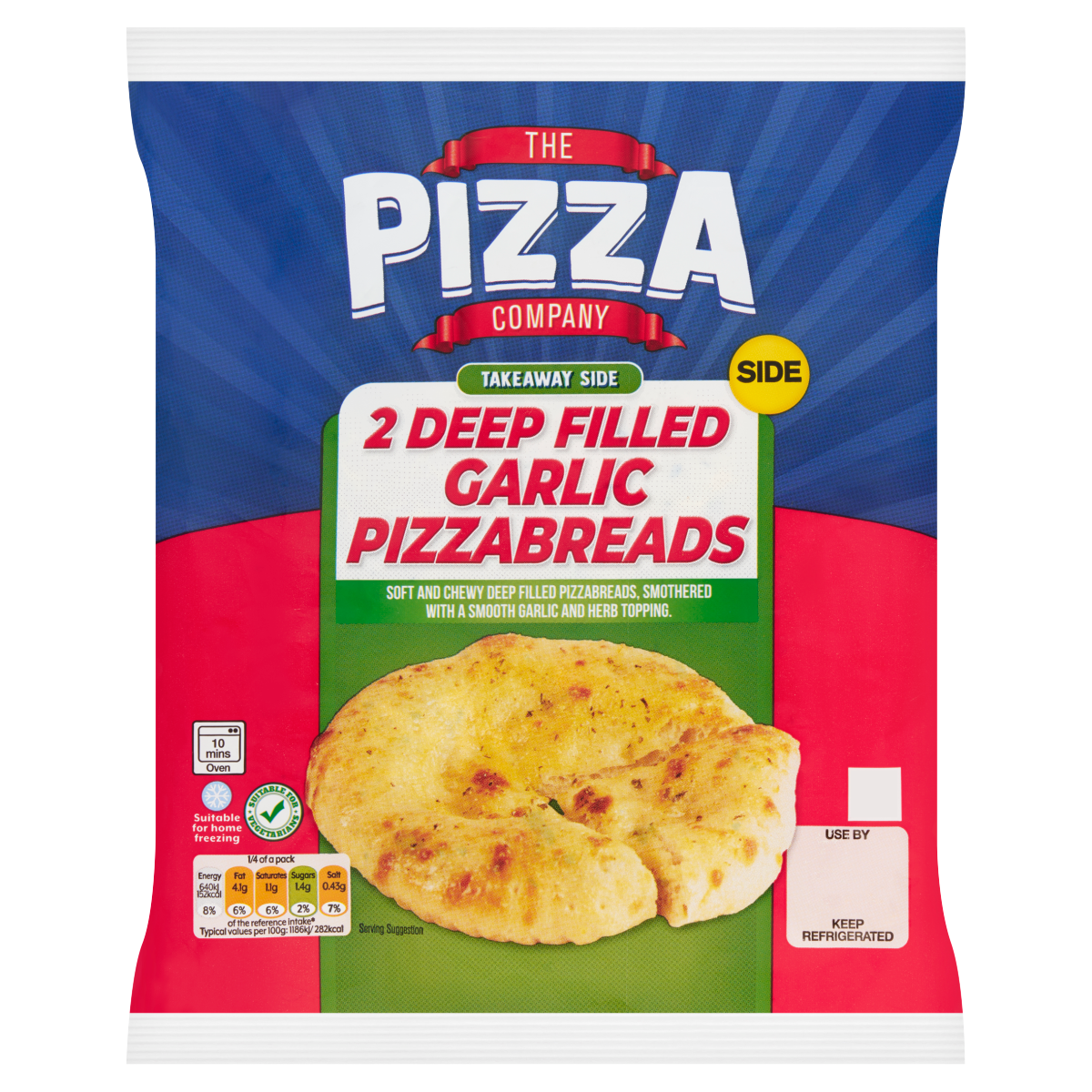 The Pizza Company 2 Deep Filled Garlic Pizzabreads 230g