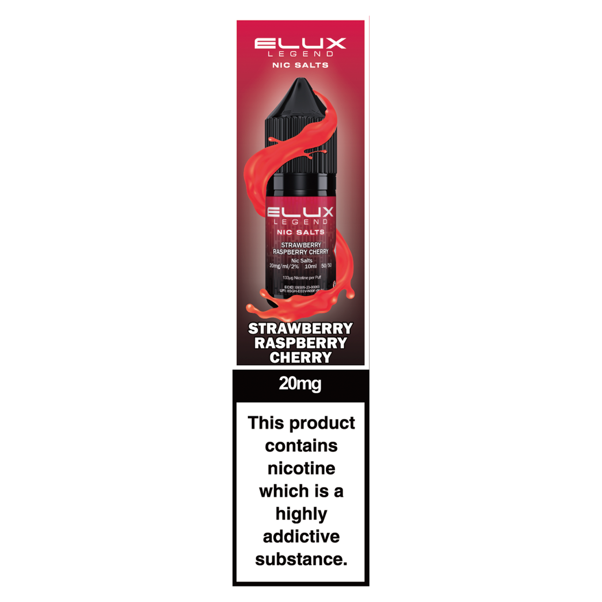 Elux Legend Nic Salts Strawberry Raspberry Cherry 20mg