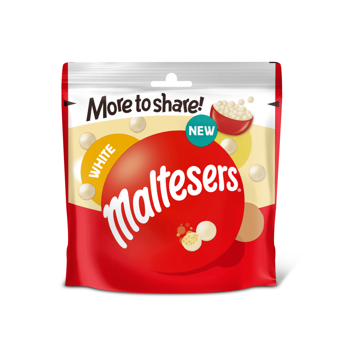 Maltesers White Chocolate & Honeycomb More to Share Pouch 126g