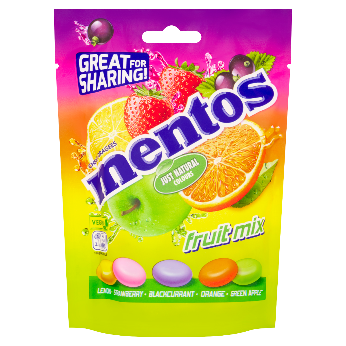 Mentos Fruit Mix Chewy Dragees 140g