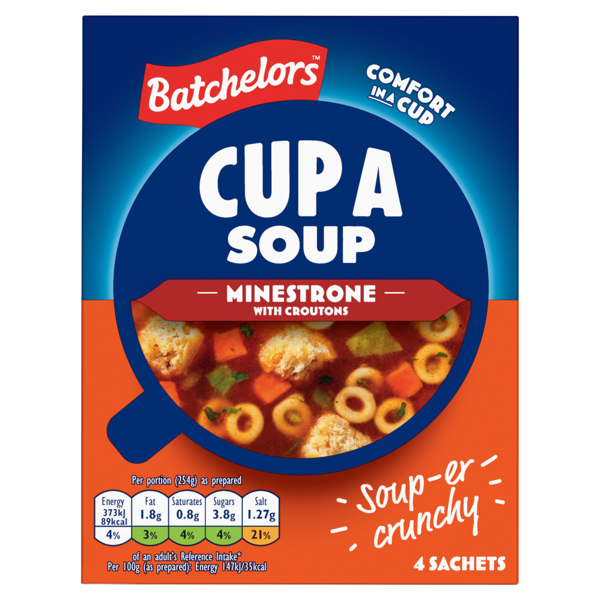 Batchelors Cup a Soup 4 Minestrone with Croutons Sachets 94g