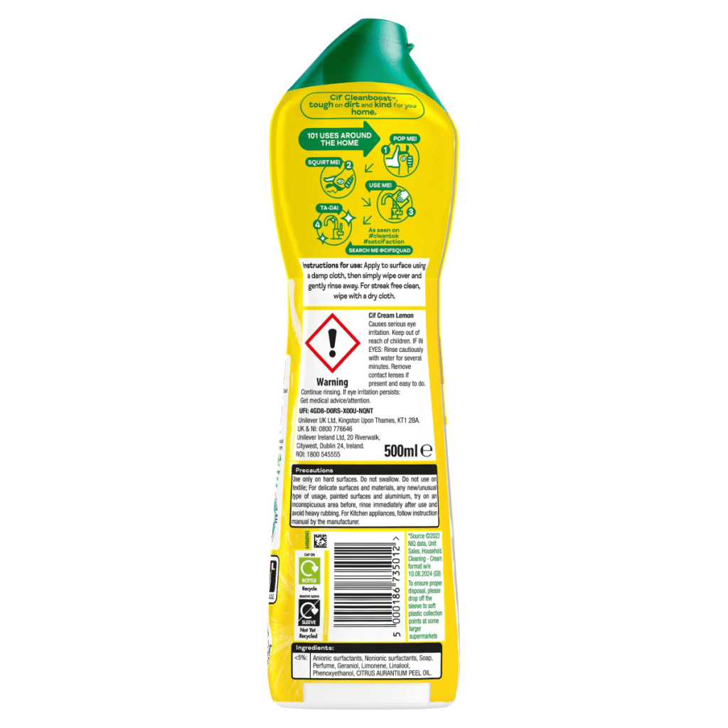 Cif Lemon Cream Cleaner 500 ml
