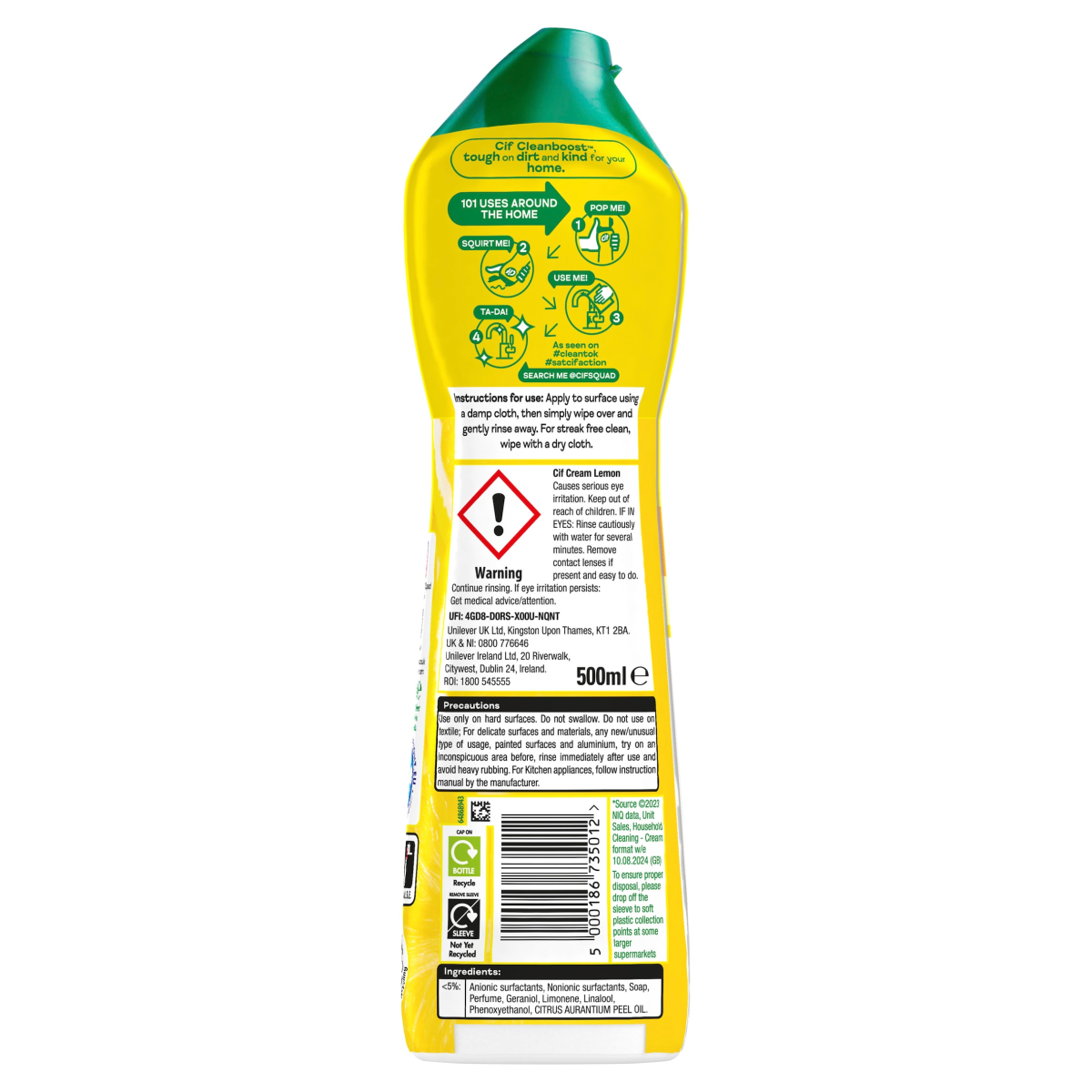 Cif Lemon Cream Cleaner 500 ml
