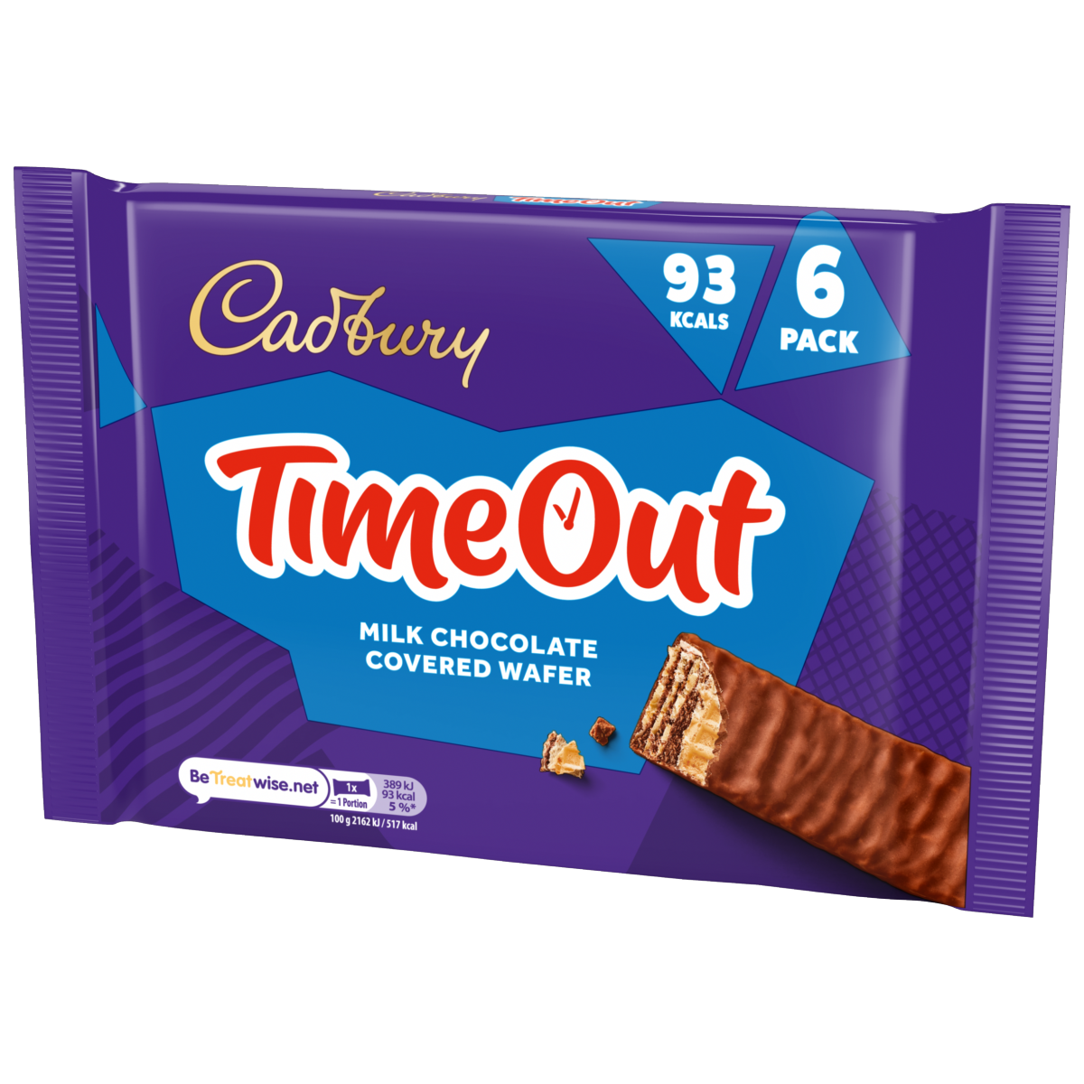 Cadbury Timeout Milk Chocolate Covered Wafer Biscuit Bars Multipack 108g (6 x 18g)