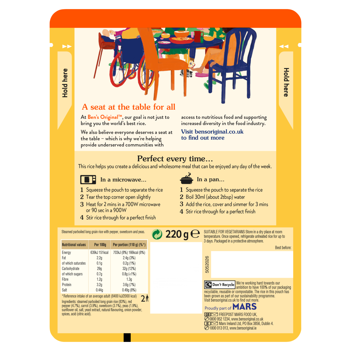 Ben’s Original Golden Vegetable Microwave Rice 220g