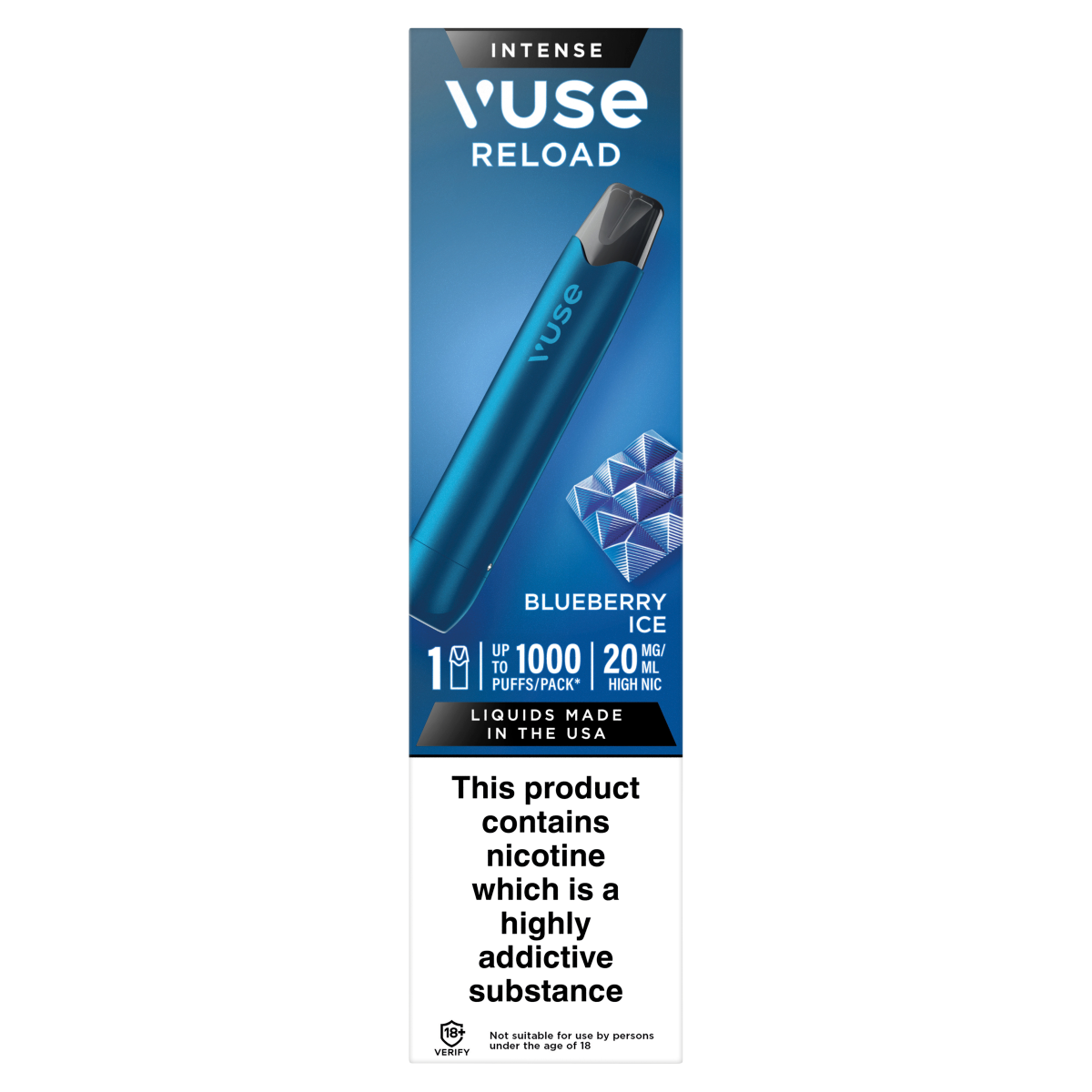 Vuse Go Reload Pen – Blue – Blueberry Ice 20mg/ml