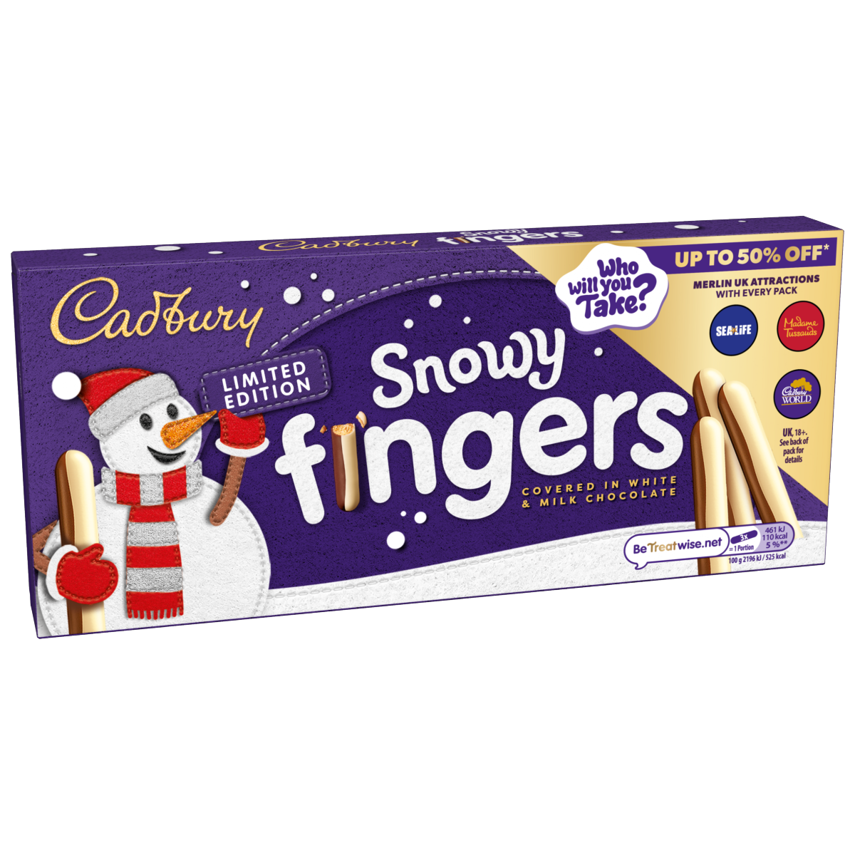 Cadbury Fingers Biscuits Limited Edition Snowy Box 115 g