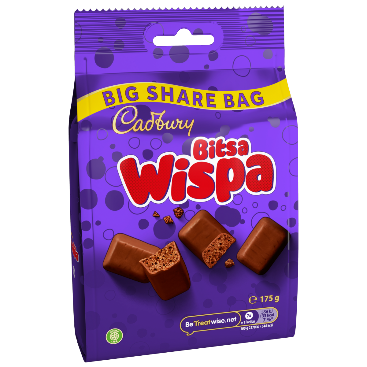Cadbury Bitsa Wispa Chocolate Large Sharing Bag 175 g