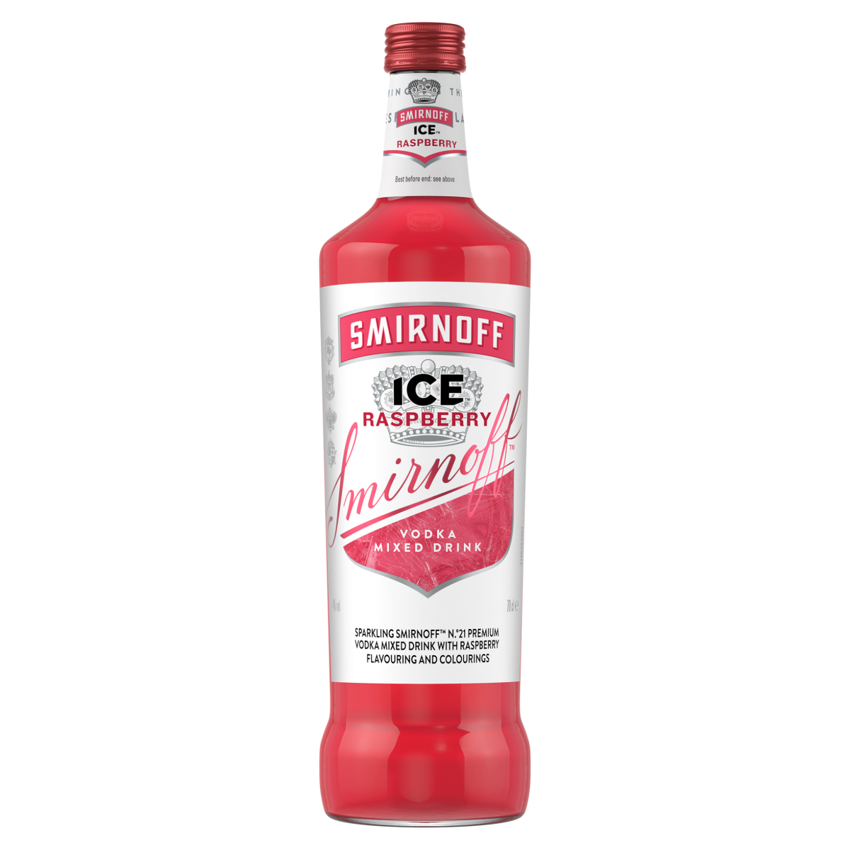 Smirnoff Ice Raspberry 4% vol Ready To Drink Premix 70cl Bottle