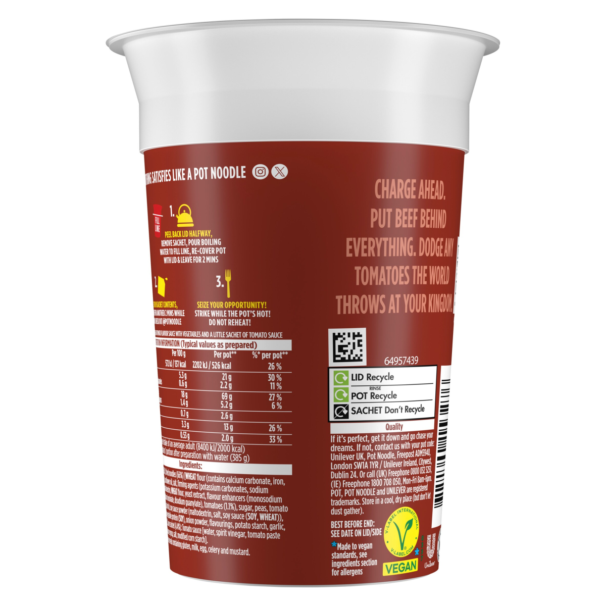 Pot Noodle  King Pot Noodle Beef & Tomato 114 g