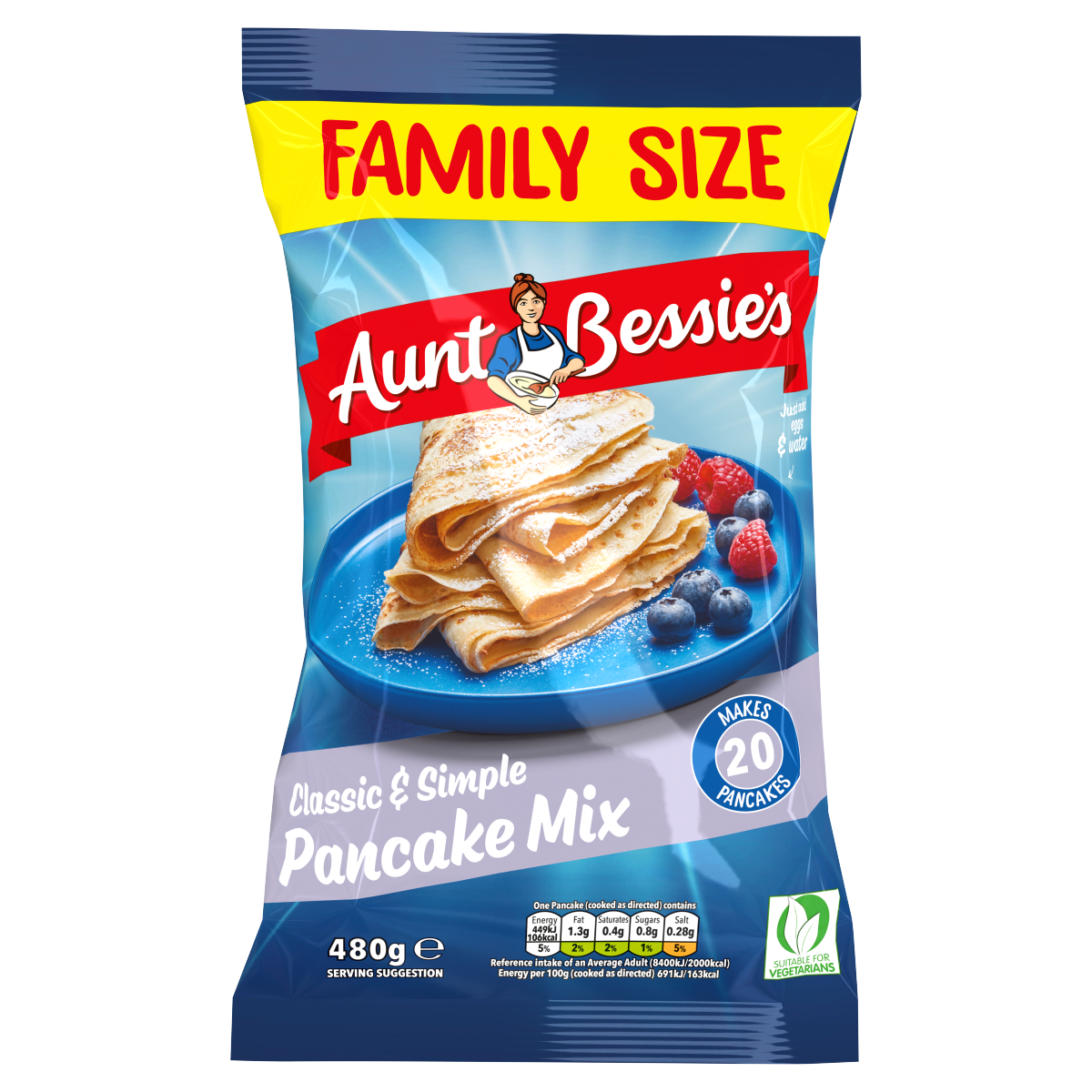 Aunt Bessie’s Classic & Simple Pancake Mix 480g