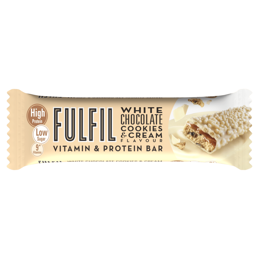 Fulfil White Chocolate Cookies & Cream Flavour Vitamin & Protein Bar 40g