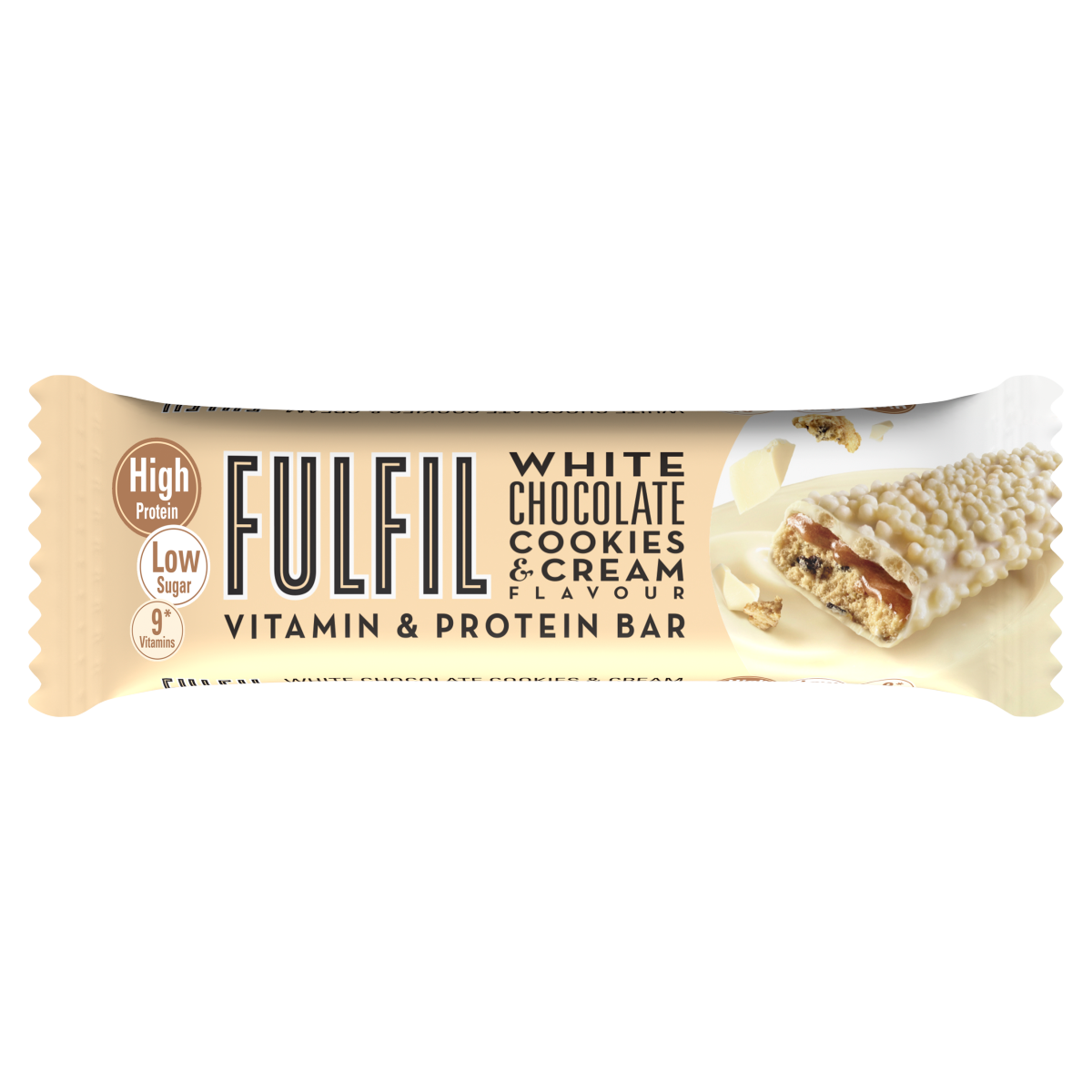 Fulfil White Chocolate Cookies & Cream Flavour Vitamin & Protein Bar 40g