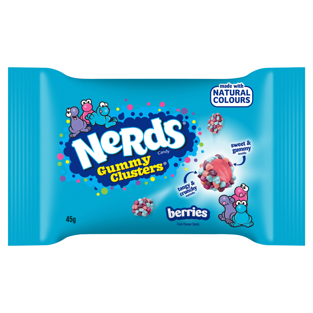 Nerds Gummy Clusters Berries Fruit-Flavour Candy 45g