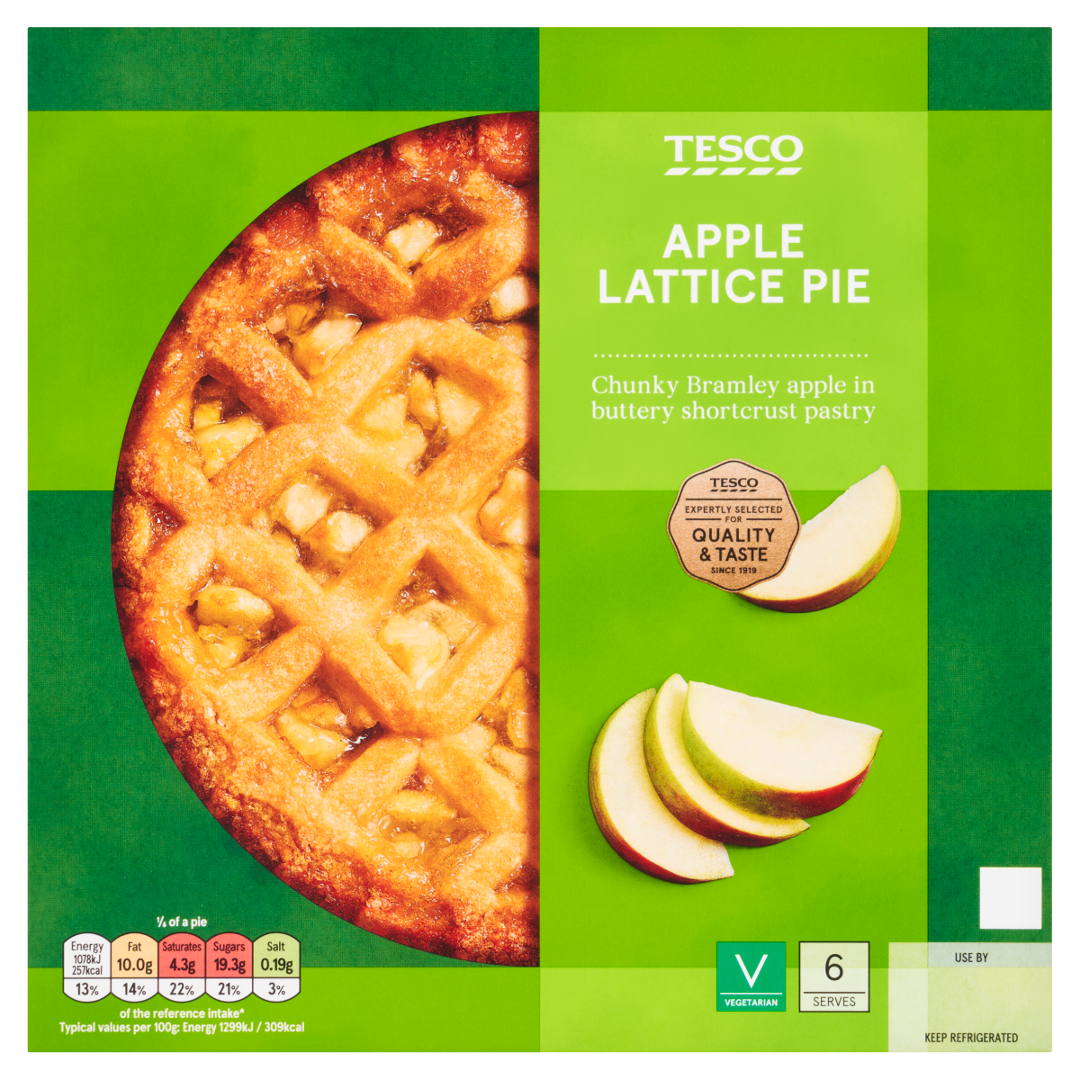 Tesco Apple Lattice Pie 500g