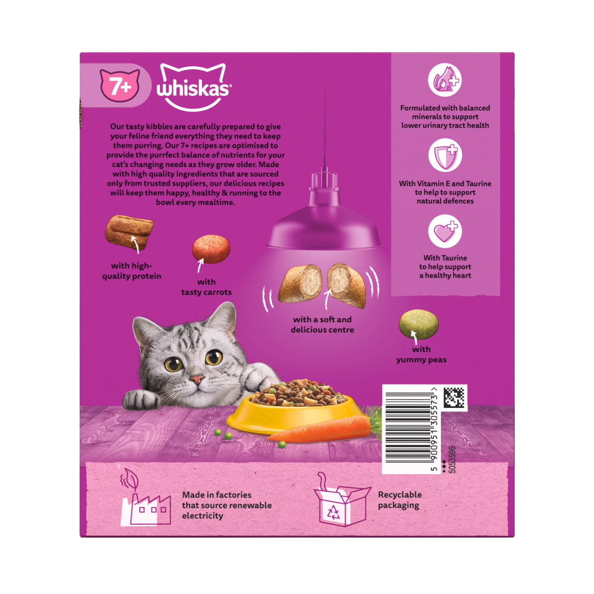 Whiskas 7+ Chicken Adult Dry Cat Food 800g