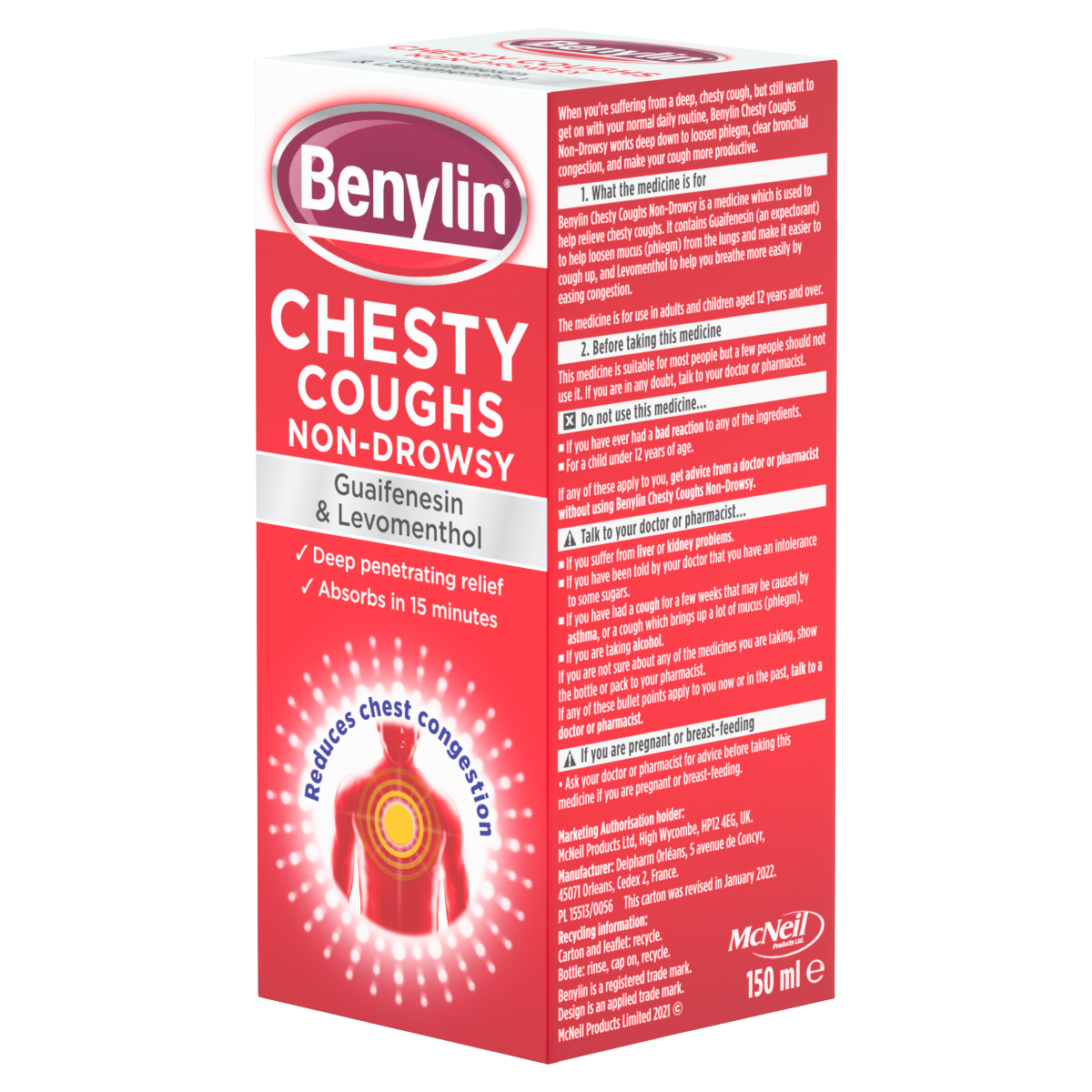 Benylin Chesty Coughs Non-Drowsy Syrup 150ml