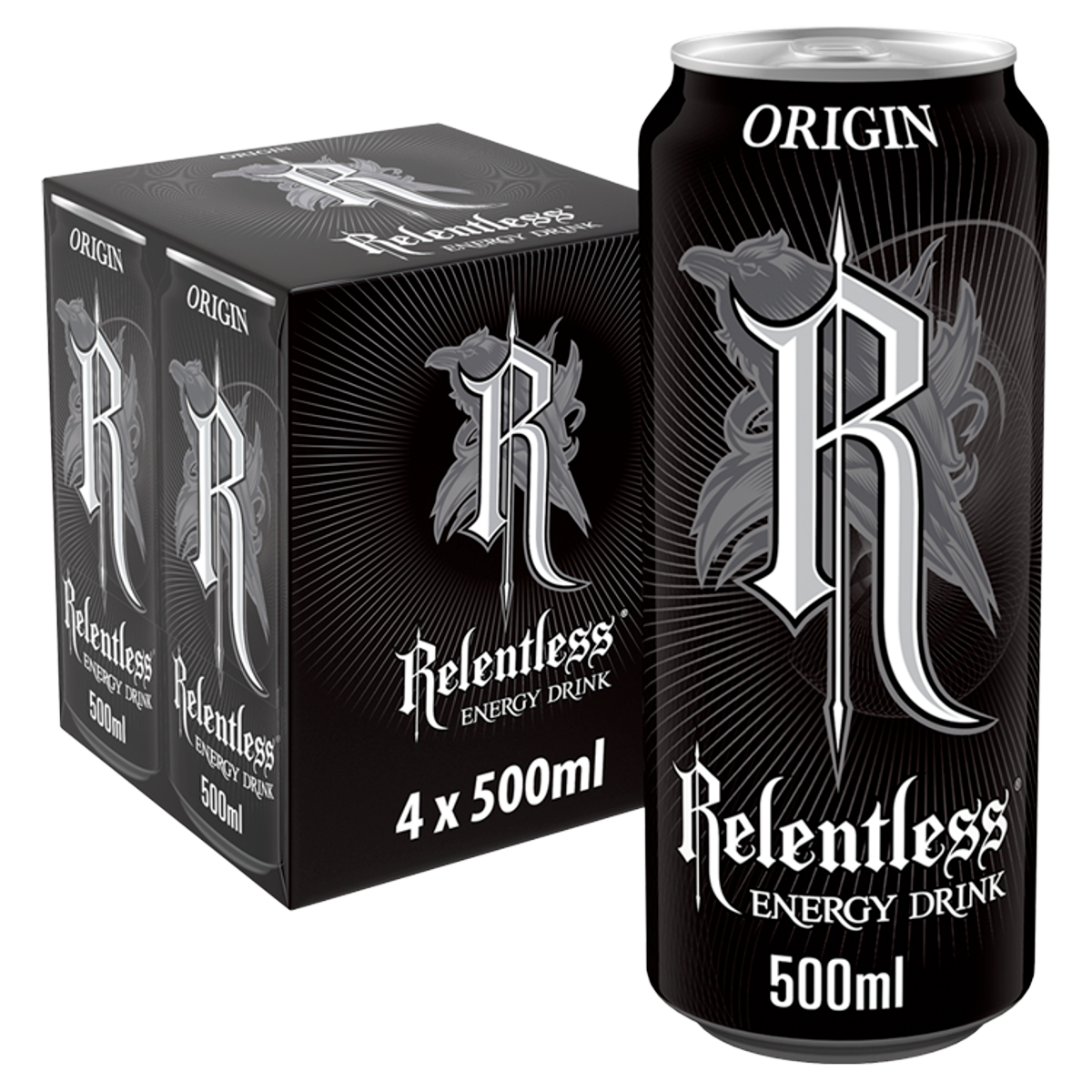 Relentless Origin Energy Drink 4 x 500ml