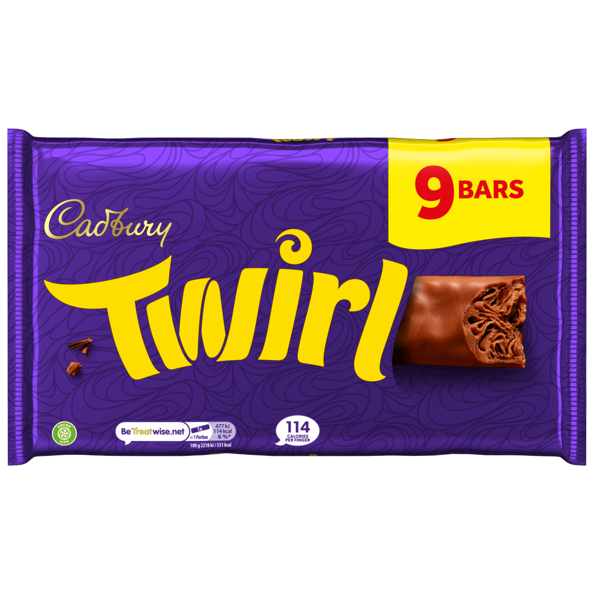 Cadbury Twirl Milk Chocolate 9 Pack Multipack 193.5 g