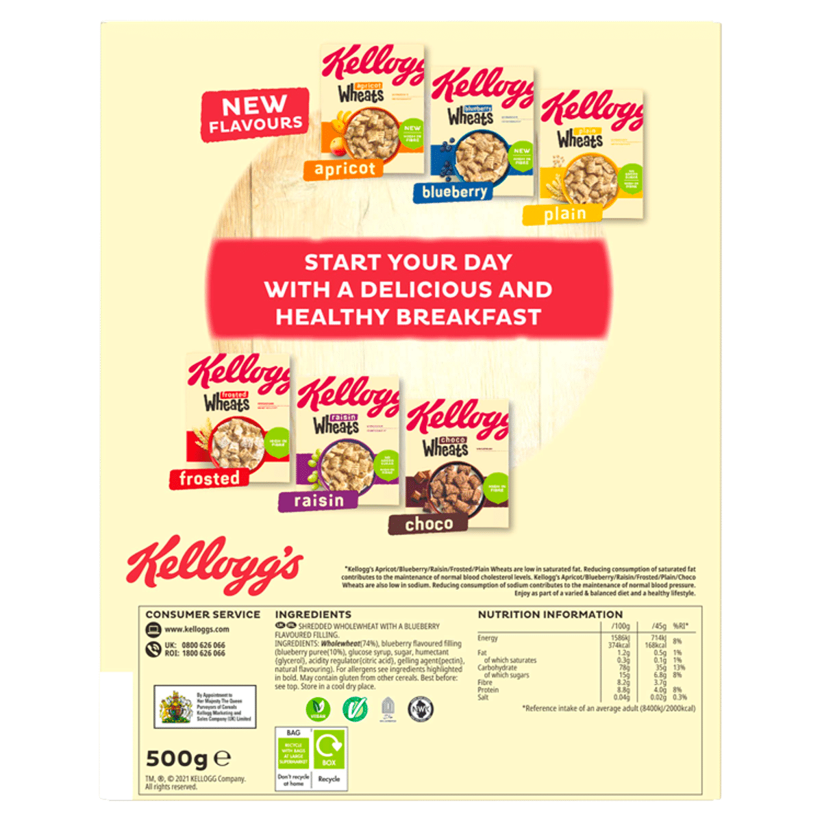 Kellogg’s Blueberry Wheats 500g