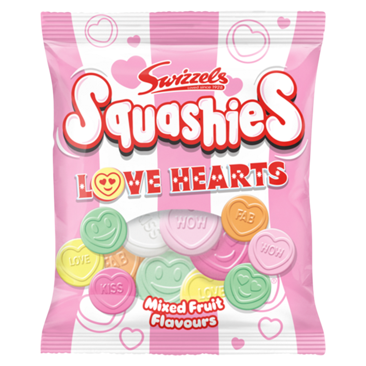 Swizzels Squashies Love Hearts Mixed Fruit Flavours 120g