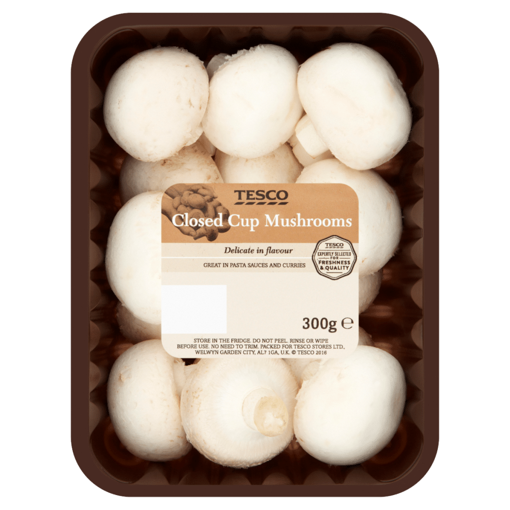 Tesco Closed Cup Mushrooms 300g