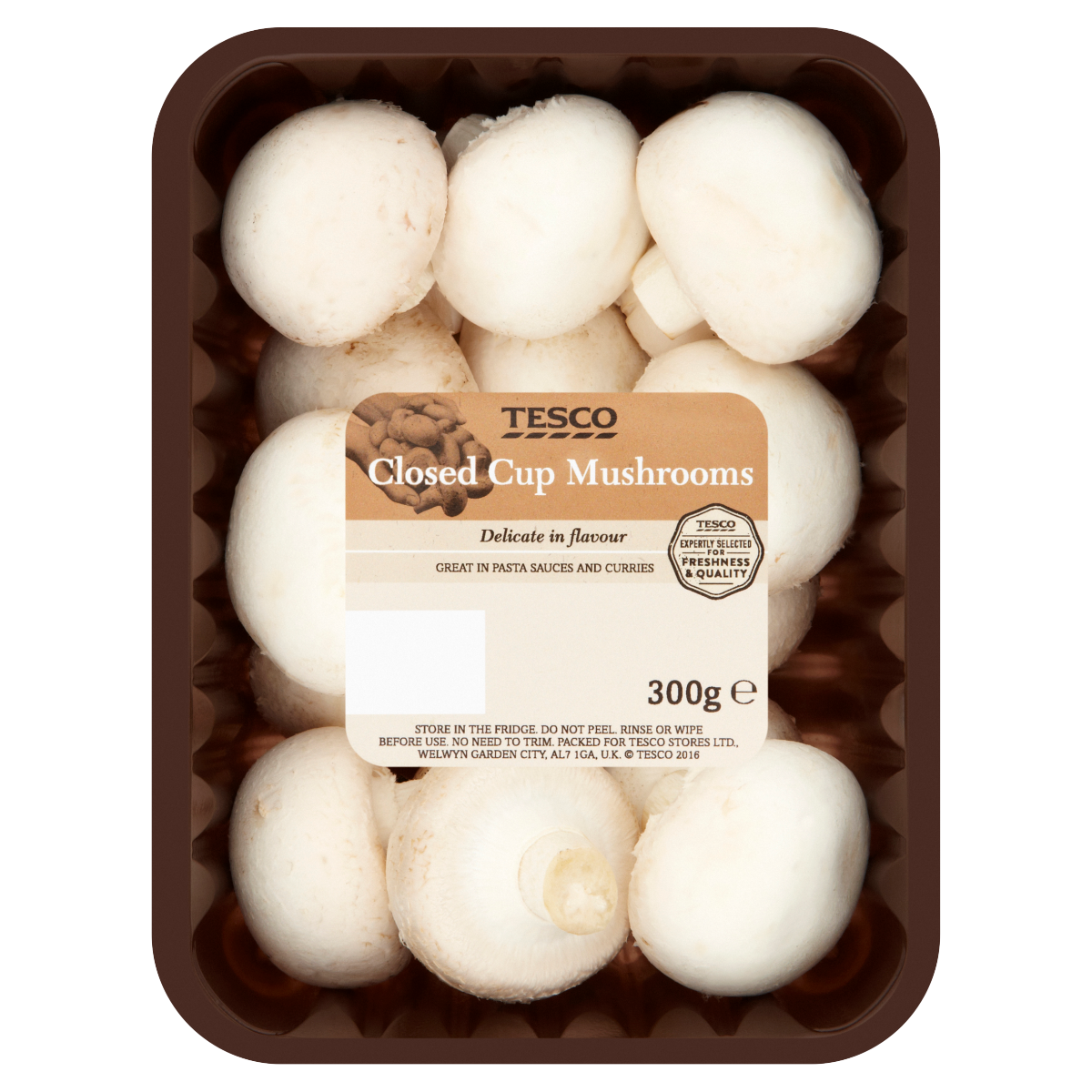 Tesco Closed Cup Mushrooms 300g