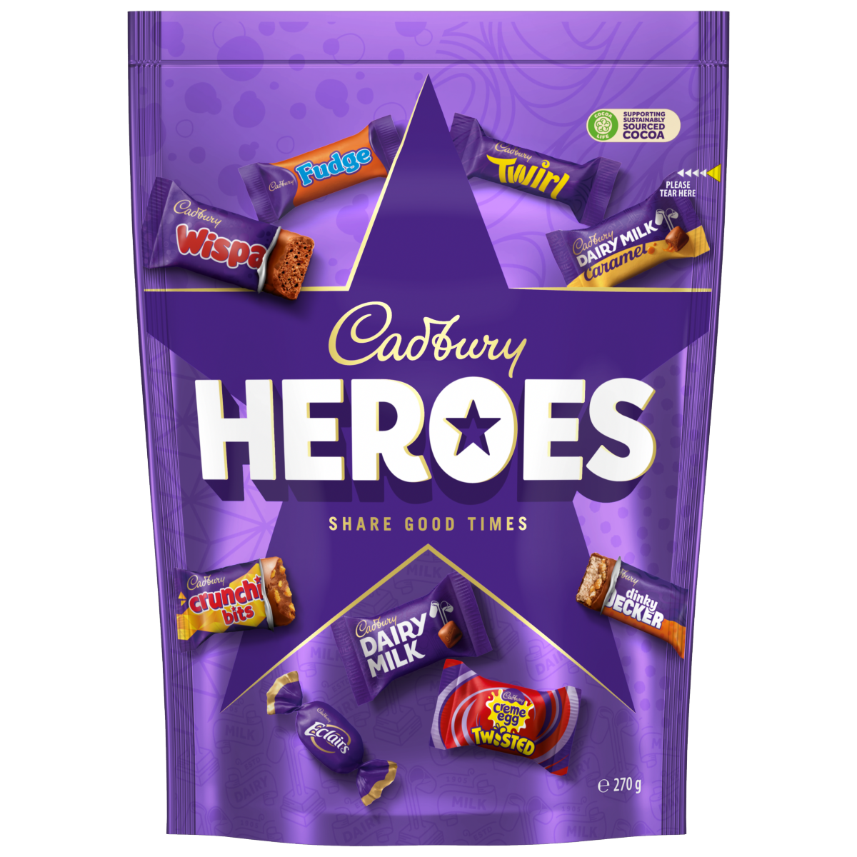 Cadbury Heroes Chocolate Assortment Pouch 270 g