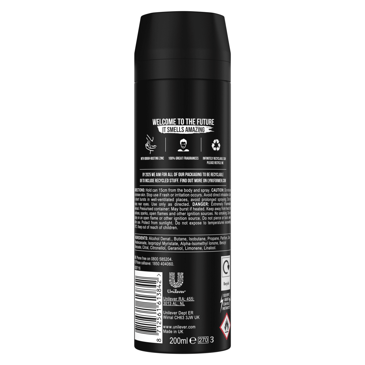 Lynx  Deodorant Bodyspray Black 200 ml