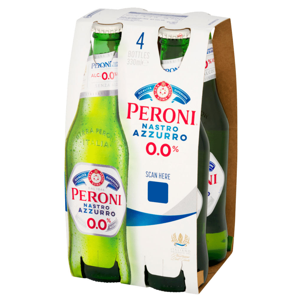 Peroni Nastro Azzurro 0.0% 4 x 330ml