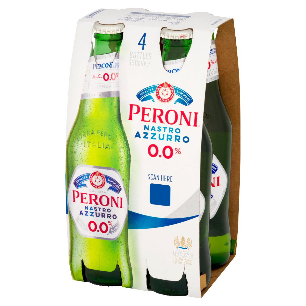 Peroni Nastro Azzurro 0.0% 4 x 330ml