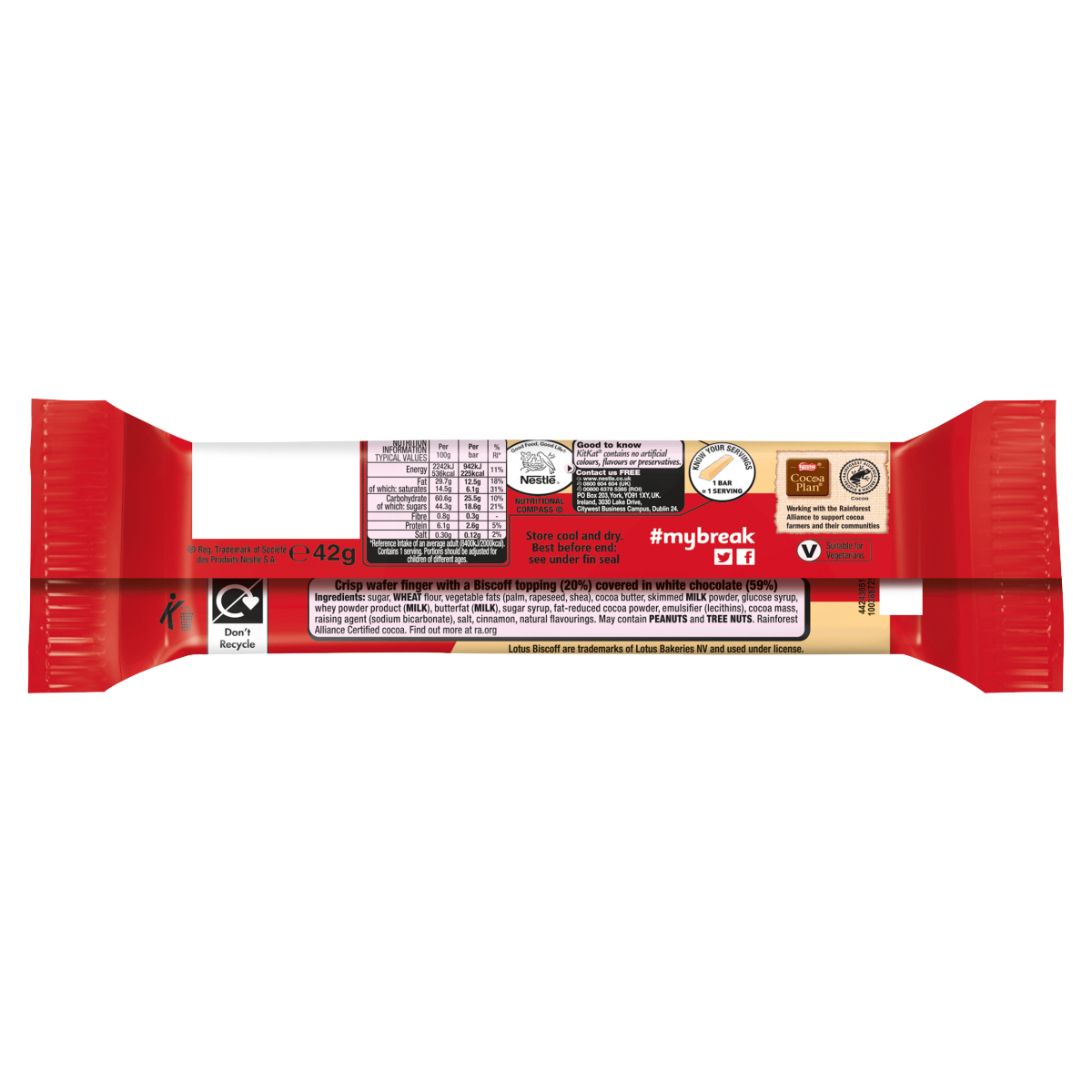 KitKat Chunky with Lotus Biscoff White 42g