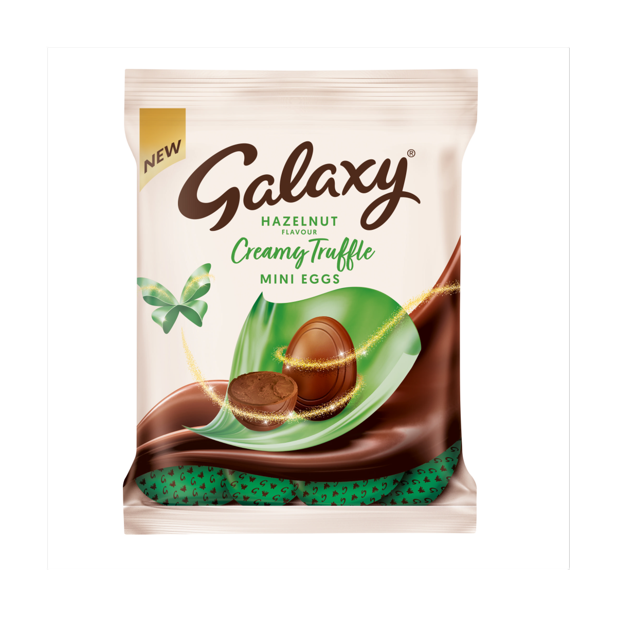 Galaxy Milk Chocolate & Creamy Hazelnut Truffles Easter Mini Eggs Bag 74g